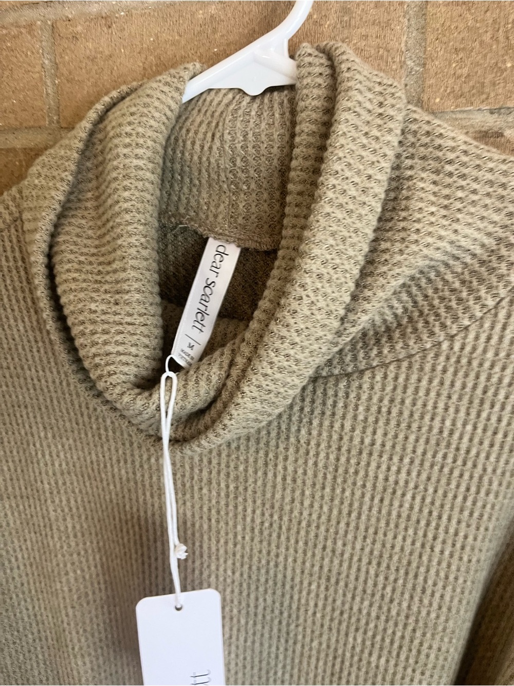Turtleneck Belted Maxi Dress in Neutral Beige - Picture 4 of 5